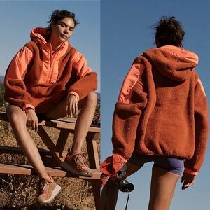 New Free People Lead The Pack Pullover Fleece Jacket